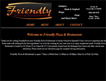Tablet Screenshot of friendlypizza.com